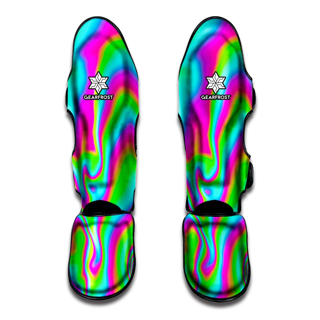 Abstract Psychedelic Trippy Print Muay Thai Shin Guard