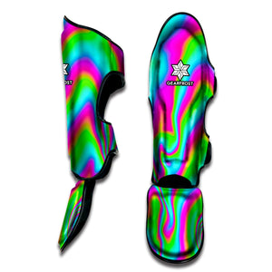 Abstract Psychedelic Trippy Print Muay Thai Shin Guard