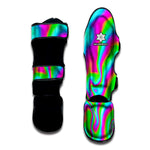 Abstract Psychedelic Trippy Print Muay Thai Shin Guard