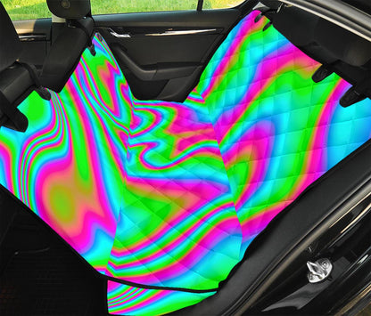 Abstract Psychedelic Trippy Print Pet Car Back Seat Cover