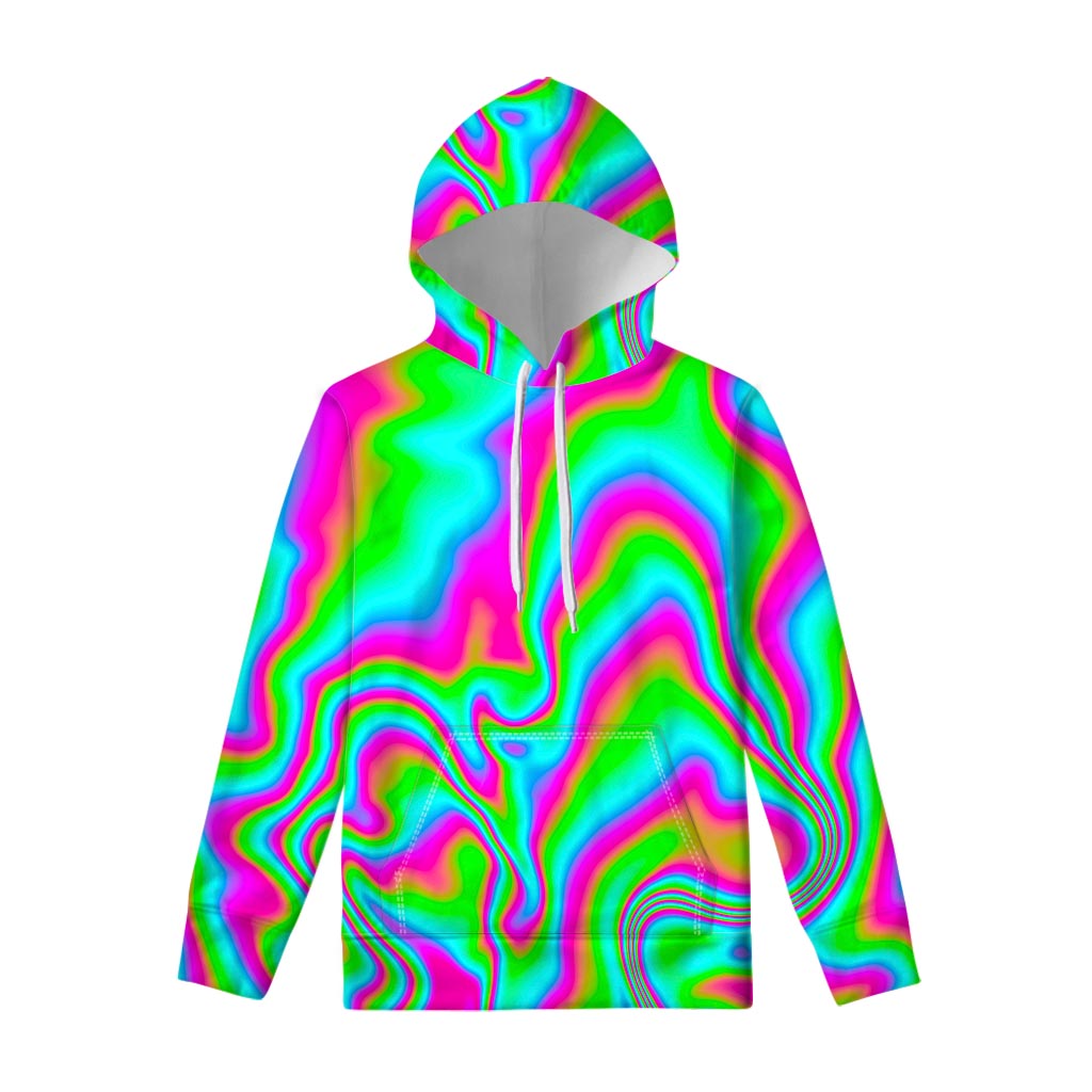 Abstract Psychedelic Trippy Print Pullover Hoodie