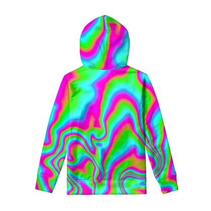 Abstract Psychedelic Trippy Print Pullover Hoodie