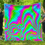 Abstract Psychedelic Trippy Print Quilt