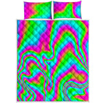 Abstract Psychedelic Trippy Print Quilt Bed Set