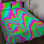 Abstract Psychedelic Trippy Print Quilt Bed Set