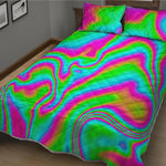 Abstract Psychedelic Trippy Print Quilt Bed Set