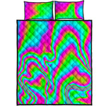 Abstract Psychedelic Trippy Print Quilt Bed Set