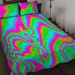 Abstract Psychedelic Trippy Print Quilt Bed Set