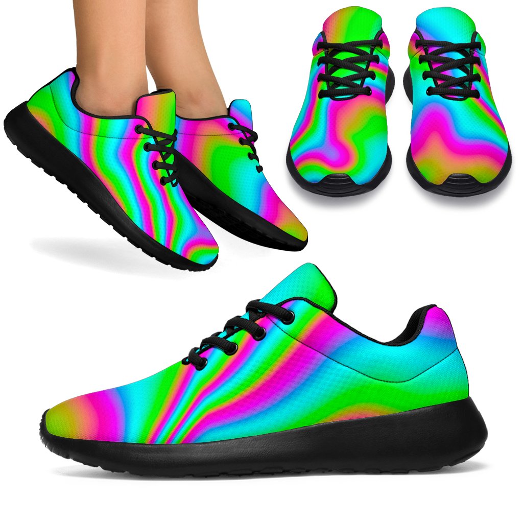 Abstract Psychedelic Trippy Print Sport Shoes GearFrost