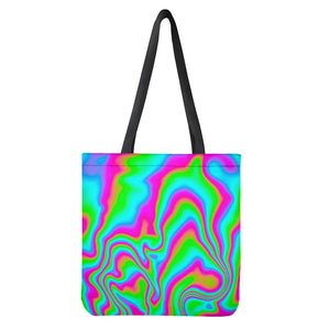 Abstract Psychedelic Trippy Print Tote Bag