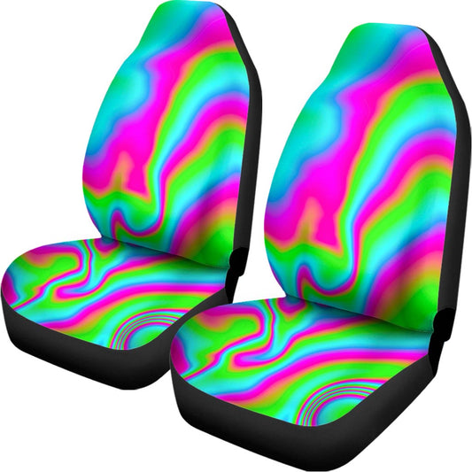 Abstract Psychedelic Trippy Print Universal Fit Car Seat Covers