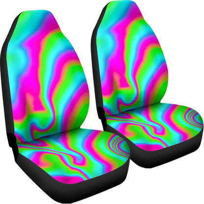 Abstract Psychedelic Trippy Print Universal Fit Car Seat Covers