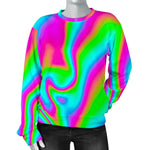 Abstract Psychedelic Trippy Print Women's Crewneck Sweatshirt GearFrost