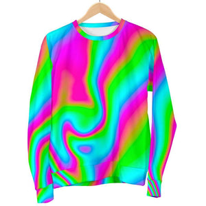 Abstract Psychedelic Trippy Print Women's Crewneck Sweatshirt GearFrost