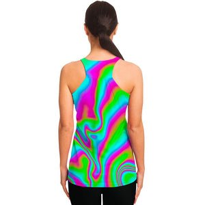 Abstract Psychedelic Trippy Print Women's Racerback Tank Top