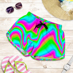 Abstract Psychedelic Trippy Print Women's Shorts