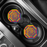 Abstract Rainbow LGBT Stripes Print Car Coasters