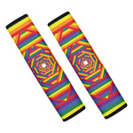 Abstract Rainbow LGBT Stripes Print Car Seat Belt Covers