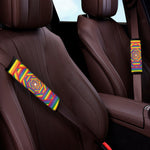 Abstract Rainbow LGBT Stripes Print Car Seat Belt Covers