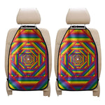 Abstract Rainbow LGBT Stripes Print Car Seat Organizers