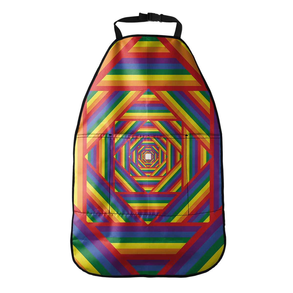 Abstract Rainbow LGBT Stripes Print Car Seat Organizers
