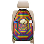 Abstract Rainbow LGBT Stripes Print Car Seat Organizers