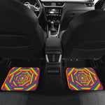 Abstract Rainbow LGBT Stripes Print Front and Back Car Floor Mats