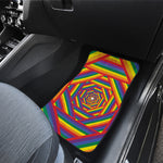 Abstract Rainbow LGBT Stripes Print Front Car Floor Mats