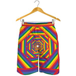 Abstract Rainbow LGBT Stripes Print Men's Shorts