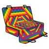 Abstract Rainbow LGBT Stripes Print Pet Car Back Seat Cover