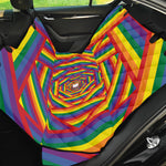 Abstract Rainbow LGBT Stripes Print Pet Car Back Seat Cover