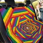 Abstract Rainbow LGBT Stripes Print Pet Car Back Seat Cover