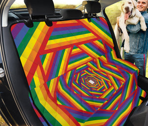 Abstract Rainbow LGBT Stripes Print Pet Car Back Seat Cover