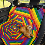 Abstract Rainbow LGBT Stripes Print Pet Car Back Seat Cover