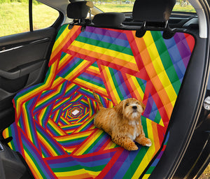 Abstract Rainbow LGBT Stripes Print Pet Car Back Seat Cover