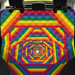 Abstract Rainbow LGBT Stripes Print Pet Car Back Seat Cover