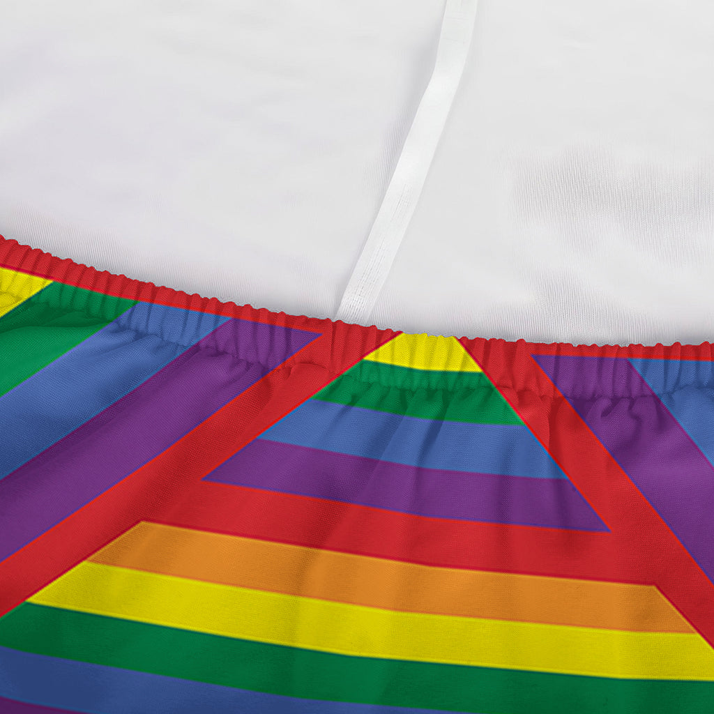 Abstract Rainbow LGBT Stripes Print Sofa Cover