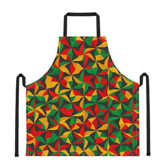Abstract Reggae Pattern Print Apron