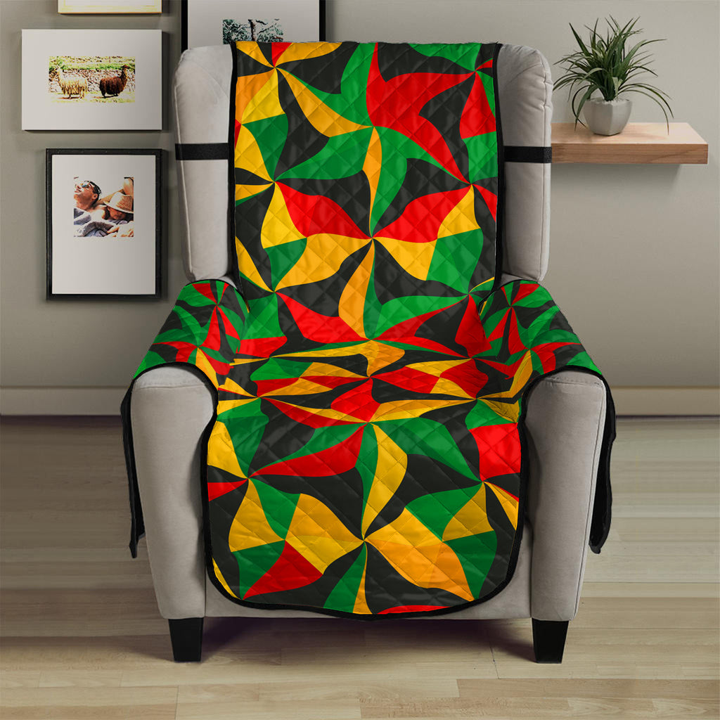 Abstract Reggae Pattern Print Armchair Protector