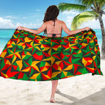 Abstract Reggae Pattern Print Beach Sarong Wrap