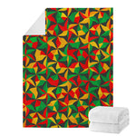 Abstract Reggae Pattern Print Blanket