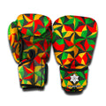 Abstract Reggae Pattern Print Boxing Gloves