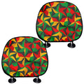 Abstract Reggae Pattern Print Car Headrest Covers