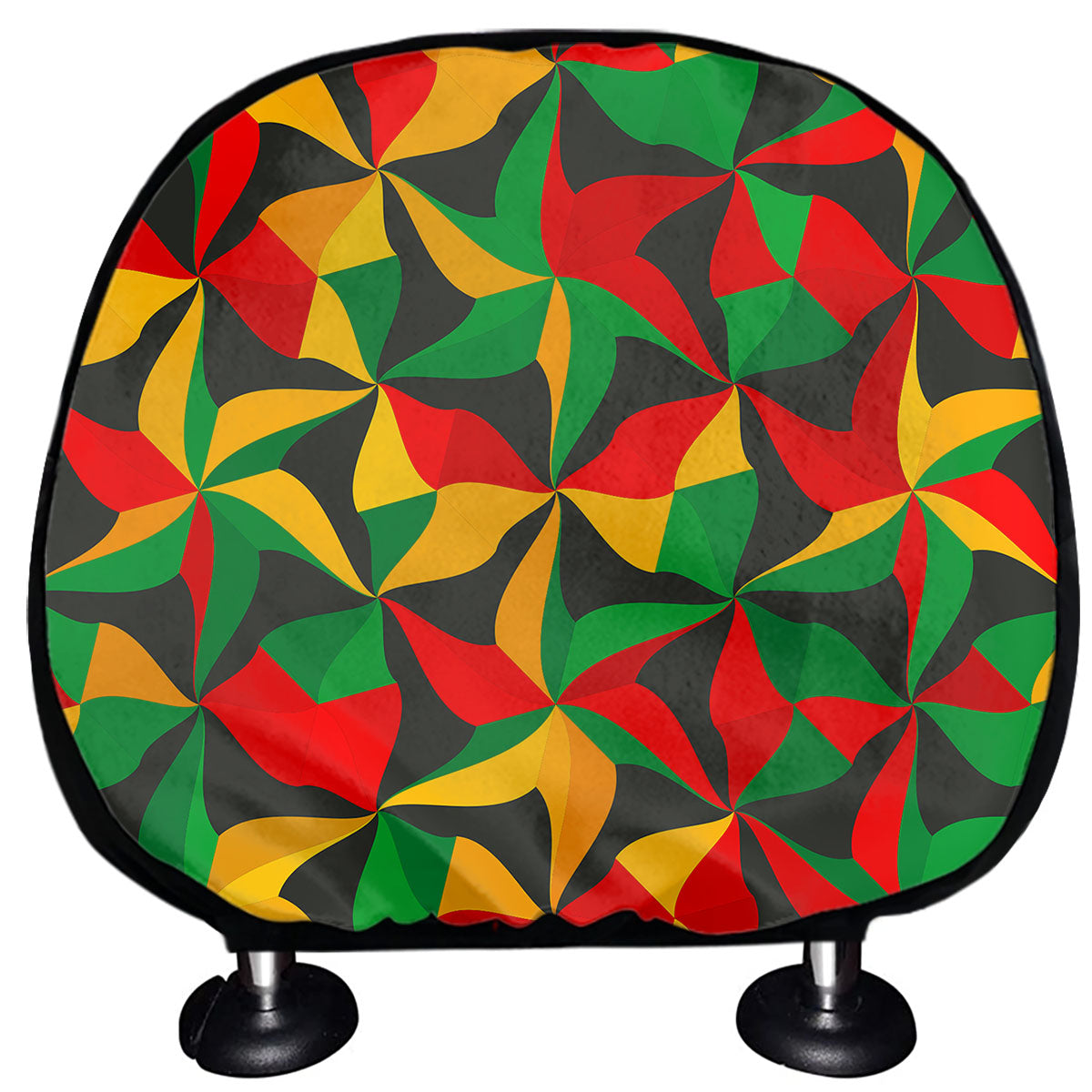 Abstract Reggae Pattern Print Car Headrest Covers