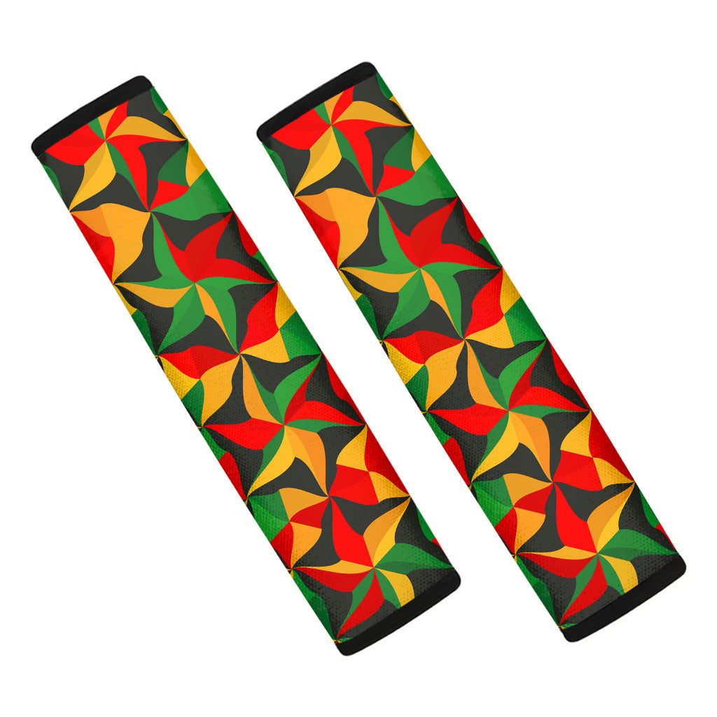 Abstract Reggae Pattern Print Car Seat Belt Covers