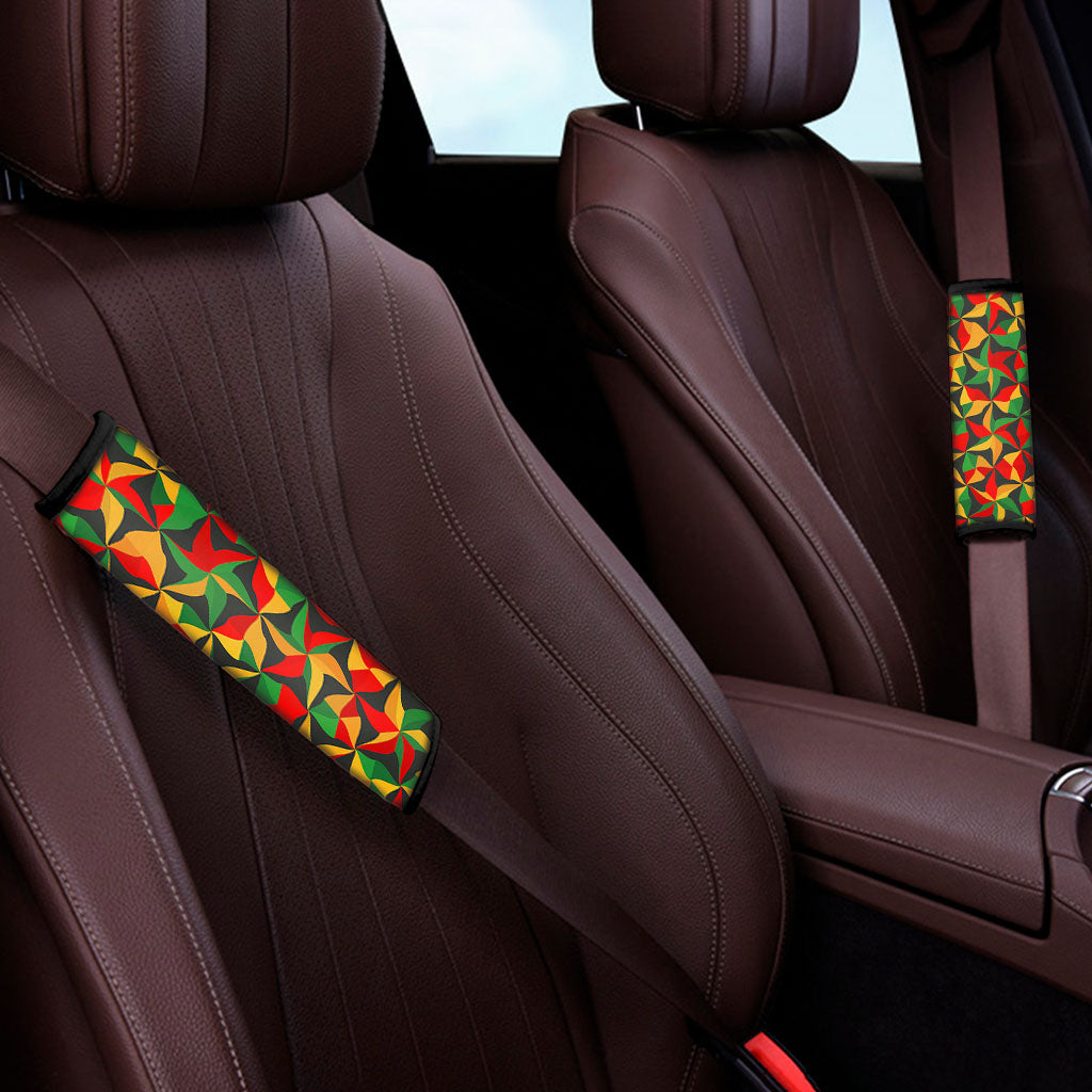 Abstract Reggae Pattern Print Car Seat Belt Covers