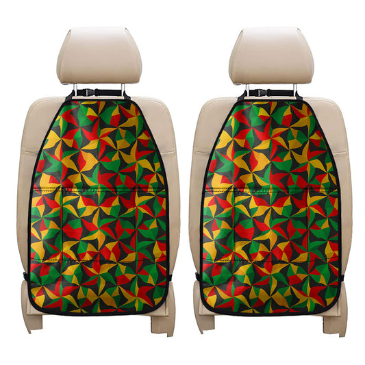 Abstract Reggae Pattern Print Car Seat Organizers