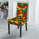 Abstract Reggae Pattern Print Dining Chair Slipcover