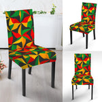 Abstract Reggae Pattern Print Dining Chair Slipcover