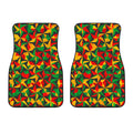 Abstract Reggae Pattern Print Front Car Floor Mats
